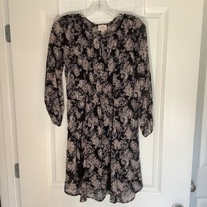 Knox Rose Paisley Lined Dress Black/Cream/Silver Size XS
